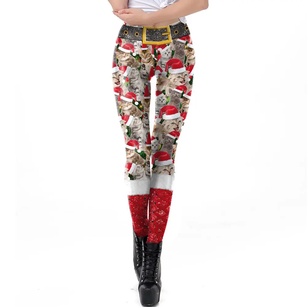 Digital Printed Christmas Leggings Women 2024