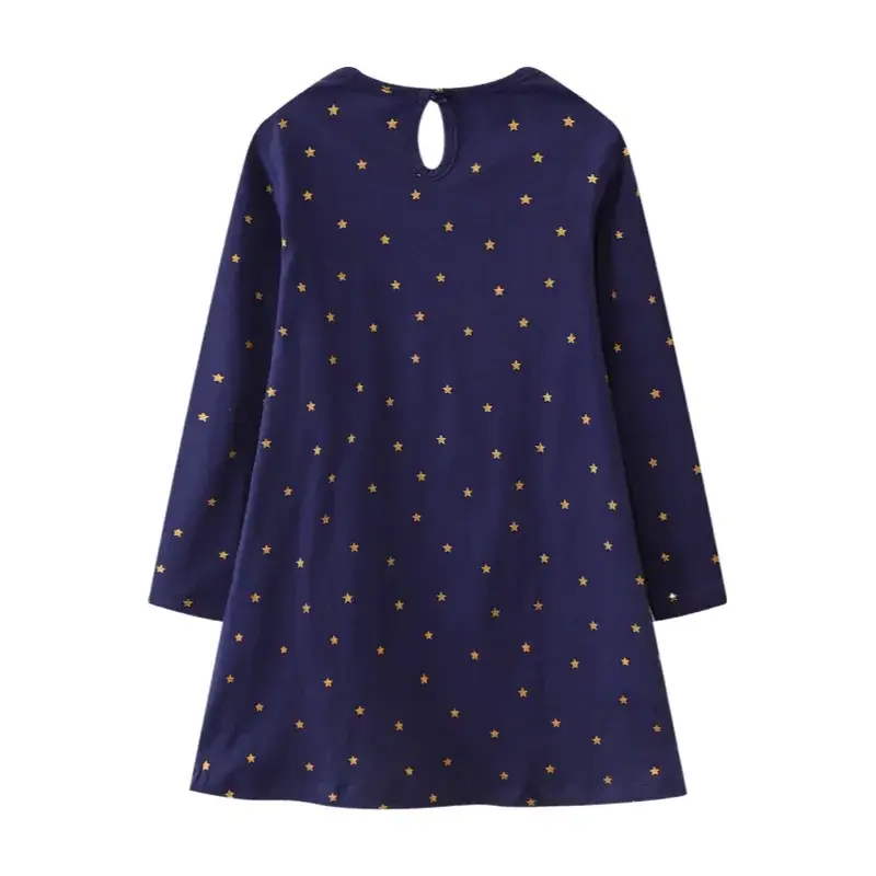Autumn Girls Long Sleeve Dress Round Neck Christmas Style - Image 3