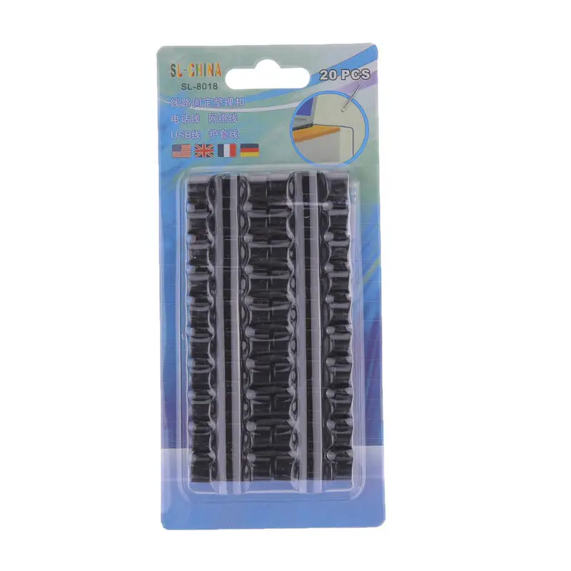 Anru Shan Storage Self-Adhesive Wire Organizer Fixed Clip Cable Clip Network Cable Organizer Data Cable 20 Pack
