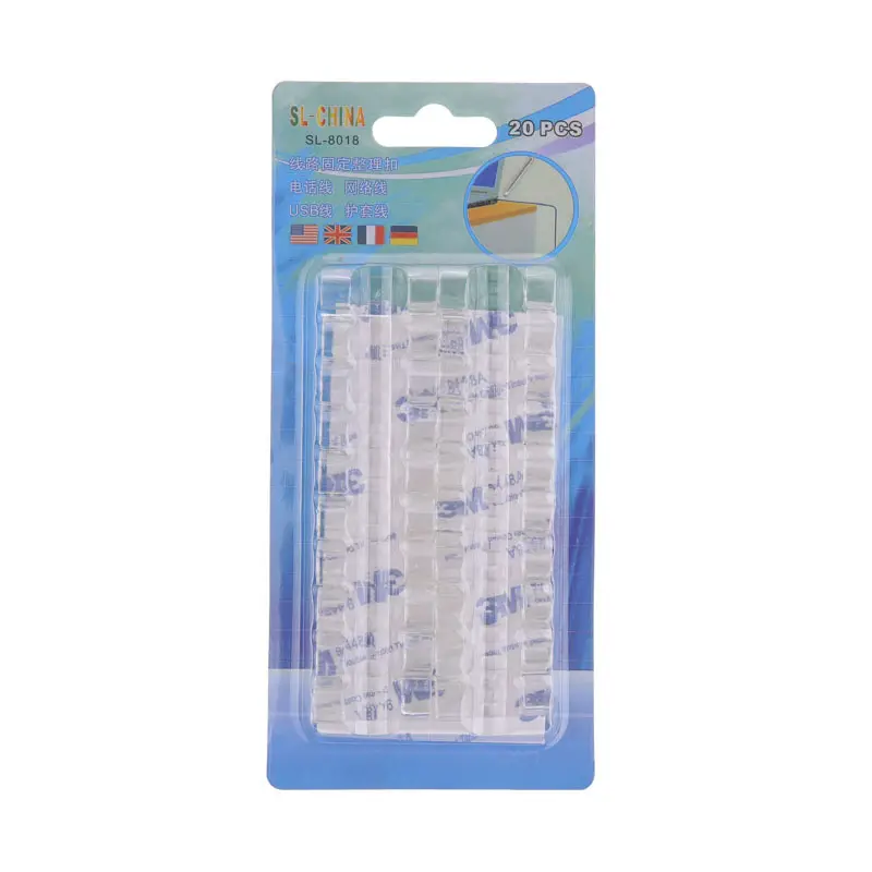 Anru Shan Storage Self-Adhesive Wire Organizer Fixed Clip Cable Clip Network Cable Organizer Data Cable 20 Pack