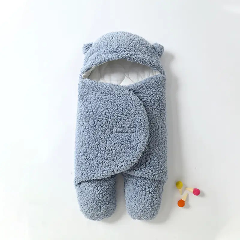 Newborn Fleece Sleeping Bag Split Leg Warm White - Image 14