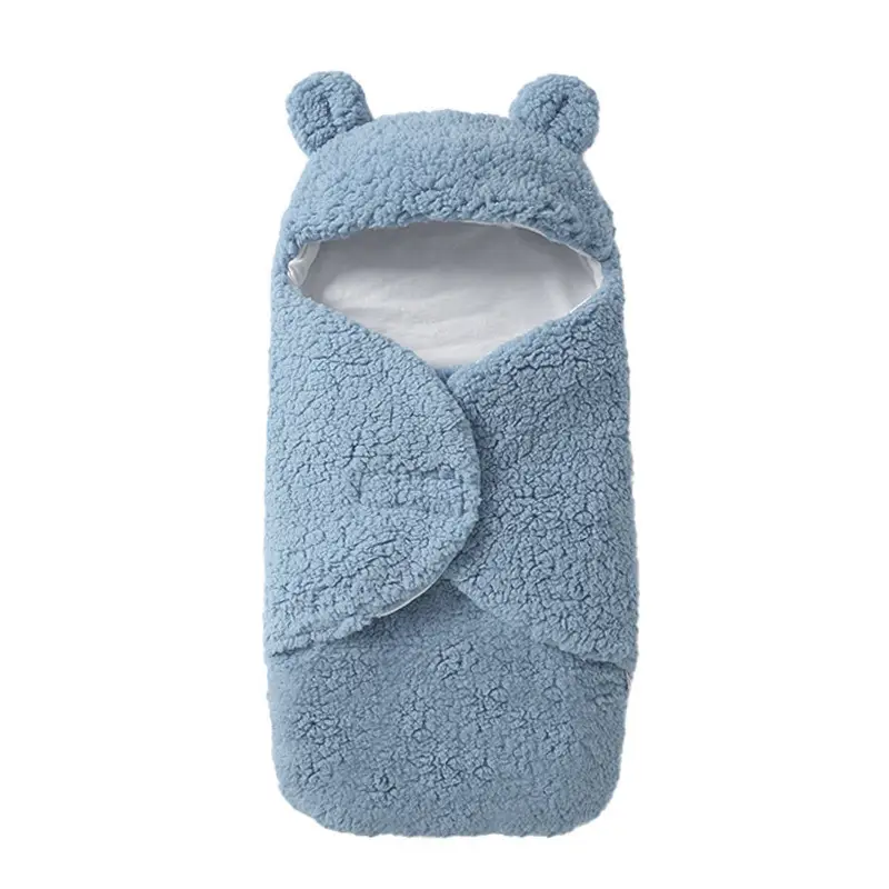 Newborn Fleece Sleeping Bag Split Leg Warm White - Image 11