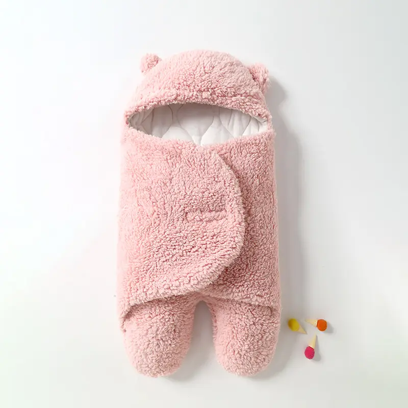 Newborn Fleece Sleeping Bag Split Leg Warm White - Image 8