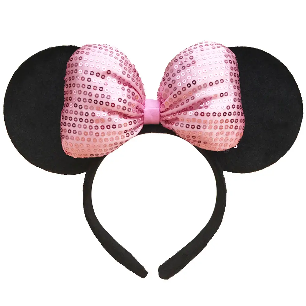 Disney-pink sequins bow tie