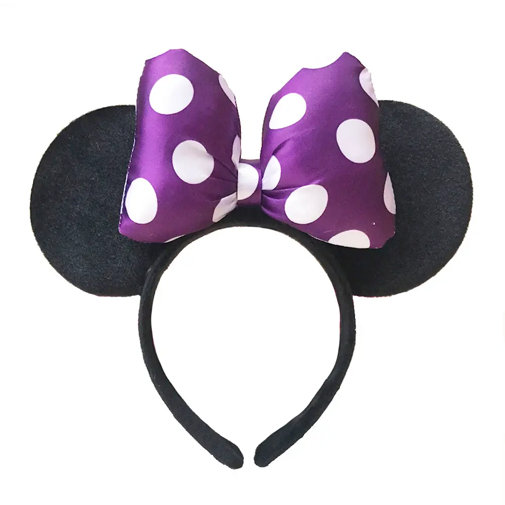 Disney-purple dot bow tie