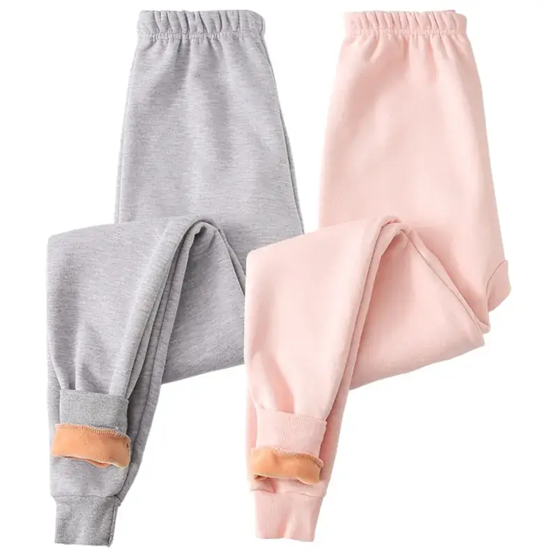 Winter Warm Pink Leggings for Kids Women