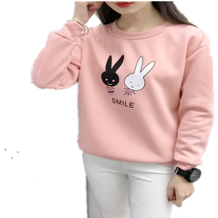 2025 Korean Style Pink Rabbit Sweatshirt for Women - Image 7