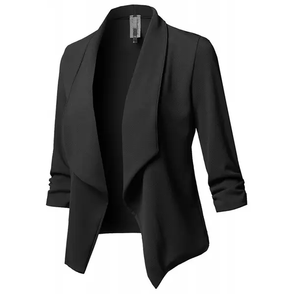 2018 Slim Fit Black Pleated Suit Jacket Size 10 - Image 6