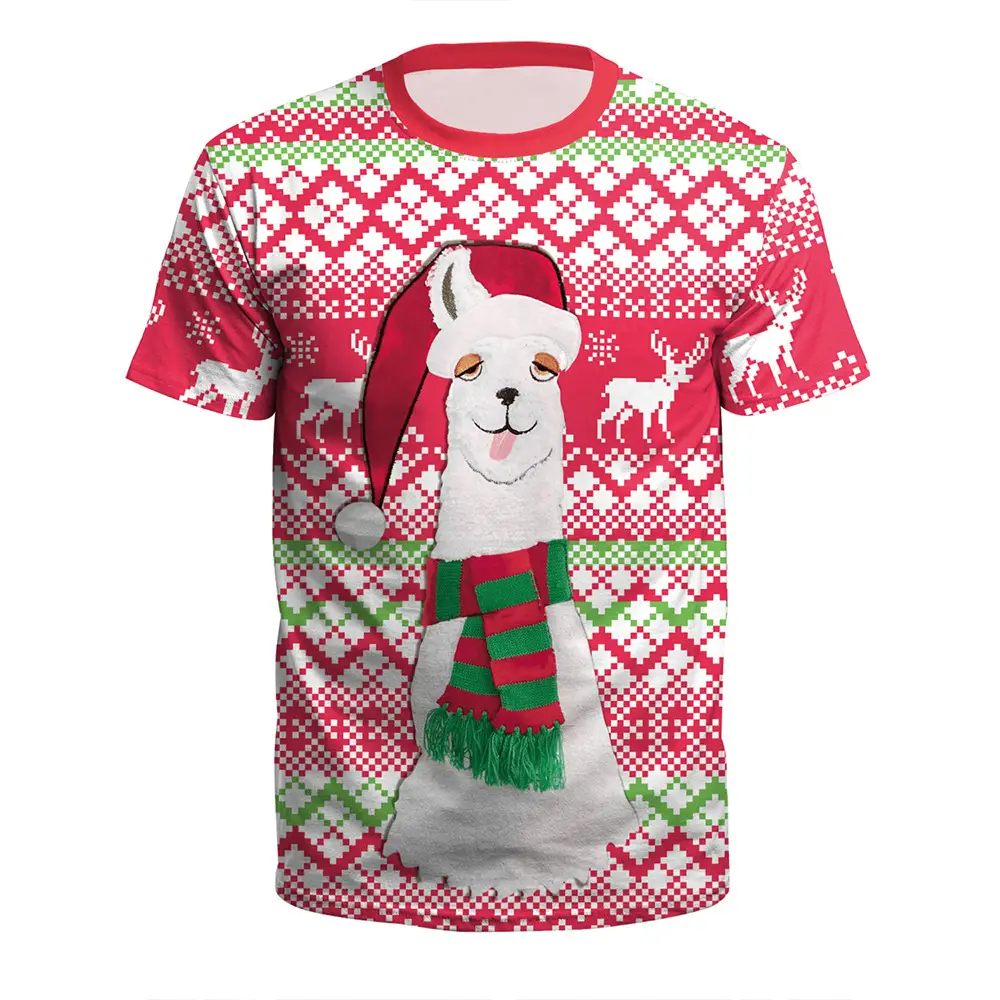 Christmas T-Shirt Green Santa Moon Design - Image 20