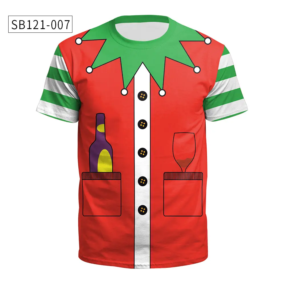 Christmas T-Shirt Green Santa Moon Design — feature 12