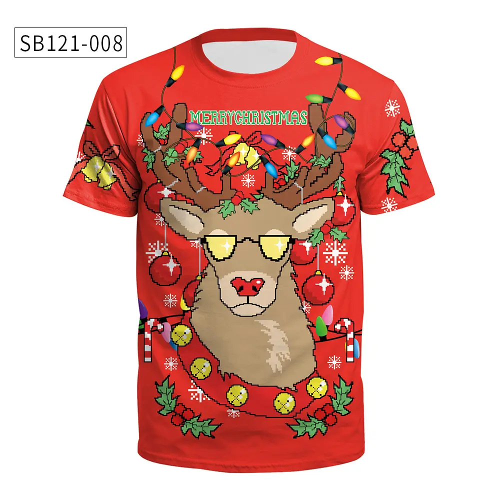 Christmas T-Shirt Green Santa Moon Design — feature 13
