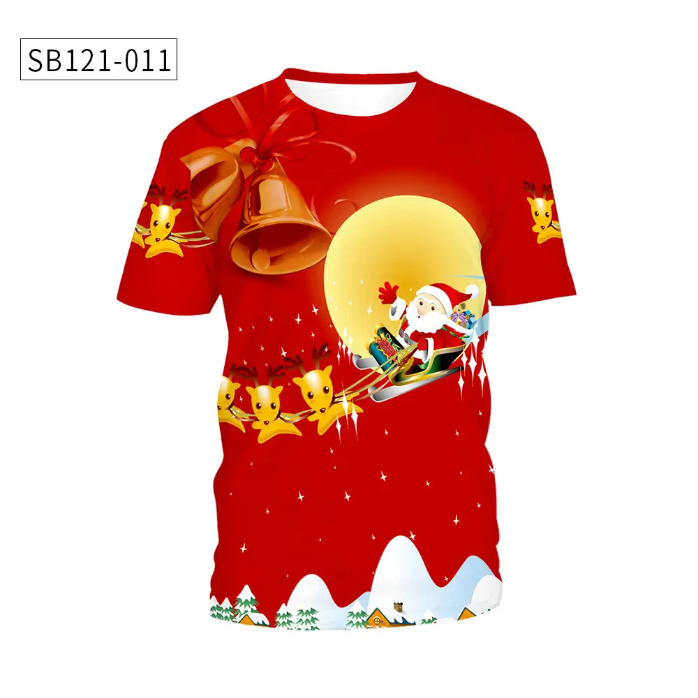 Christmas T-Shirt Green Santa Moon Design — feature 16