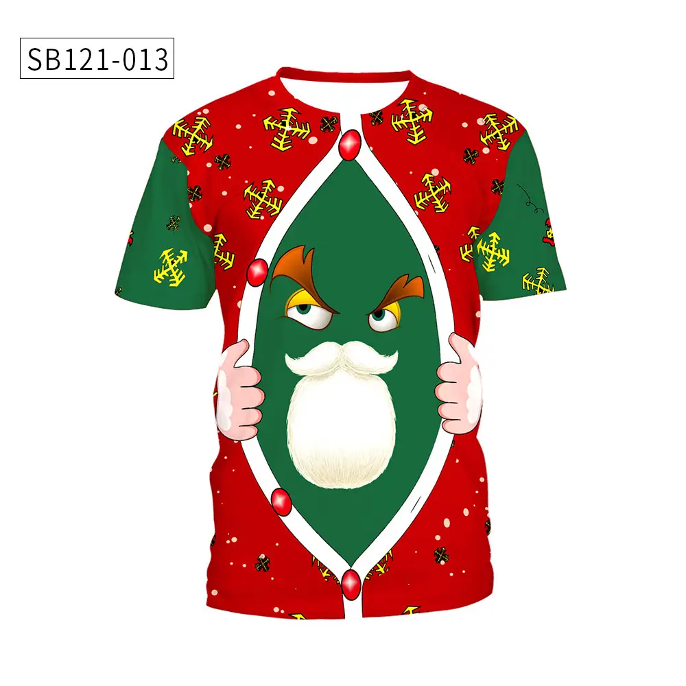 Christmas T-Shirt Green Santa Moon Design — feature 18