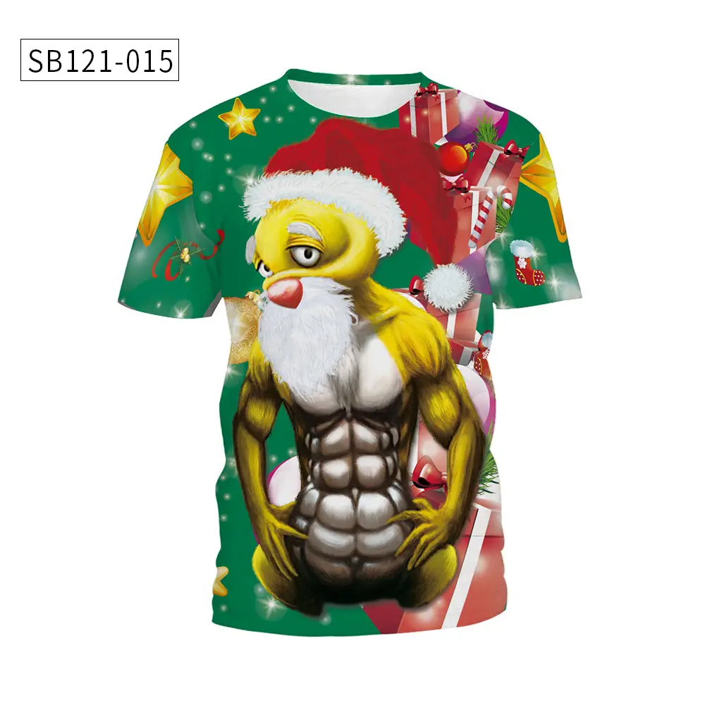 Christmas T-Shirt Green Santa Moon Design — feature 20