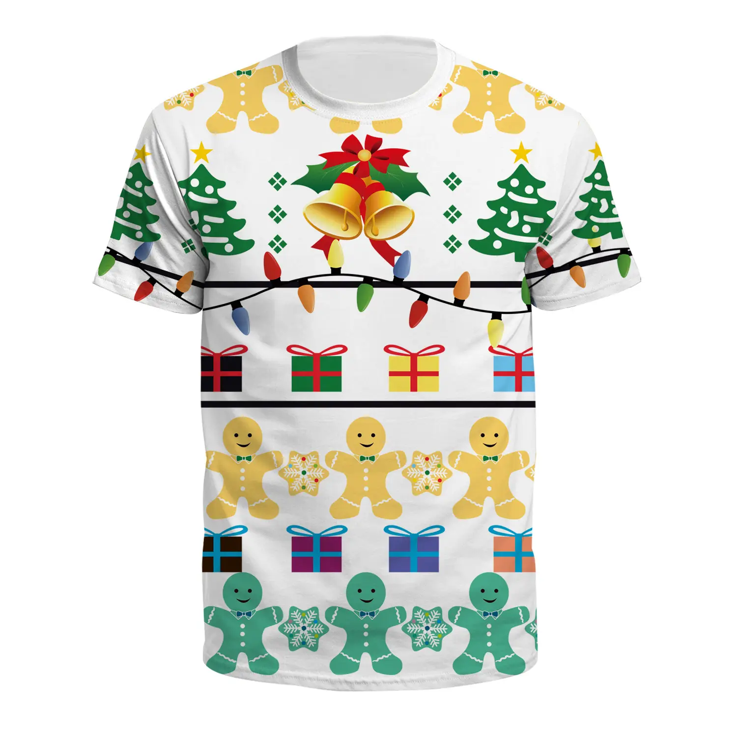 Christmas T-Shirt Green Santa Moon Design - Image 17