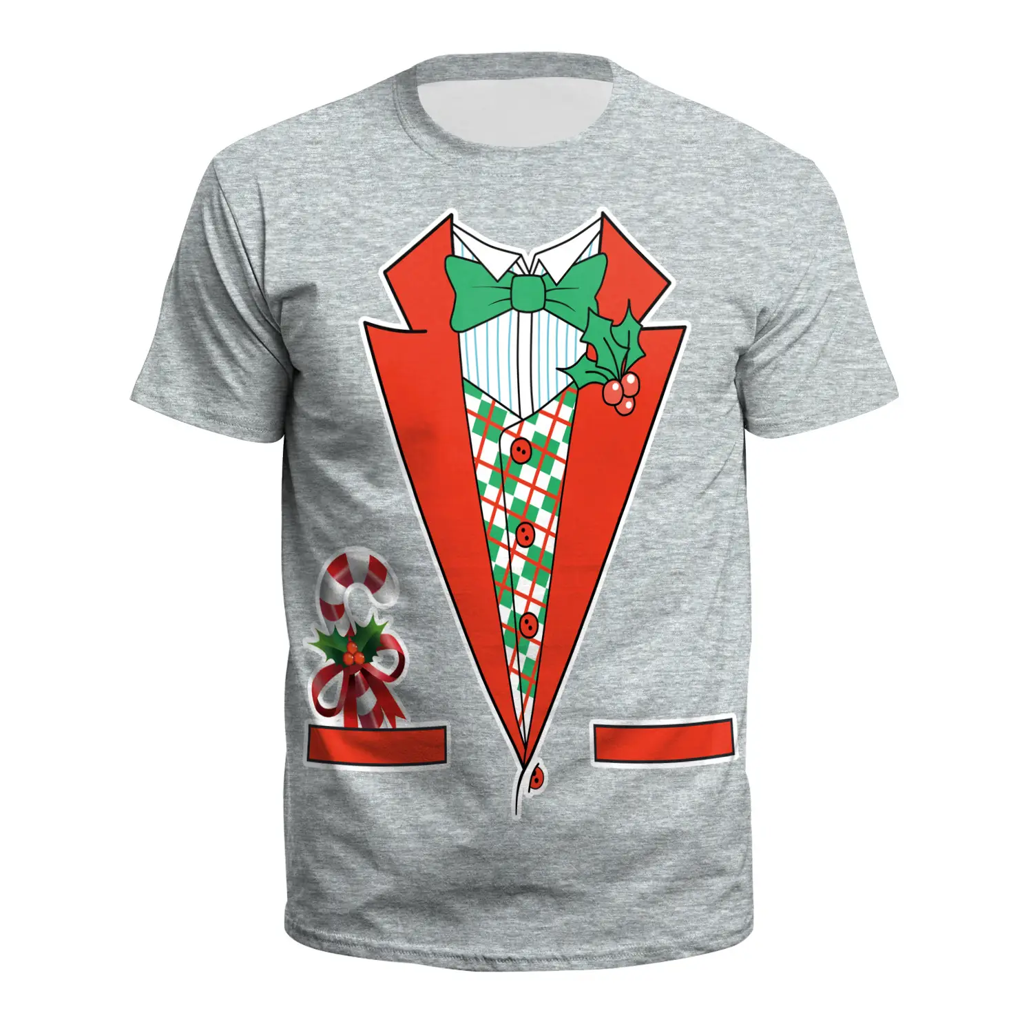 Christmas T-Shirt Green Santa Moon Design - Image 9