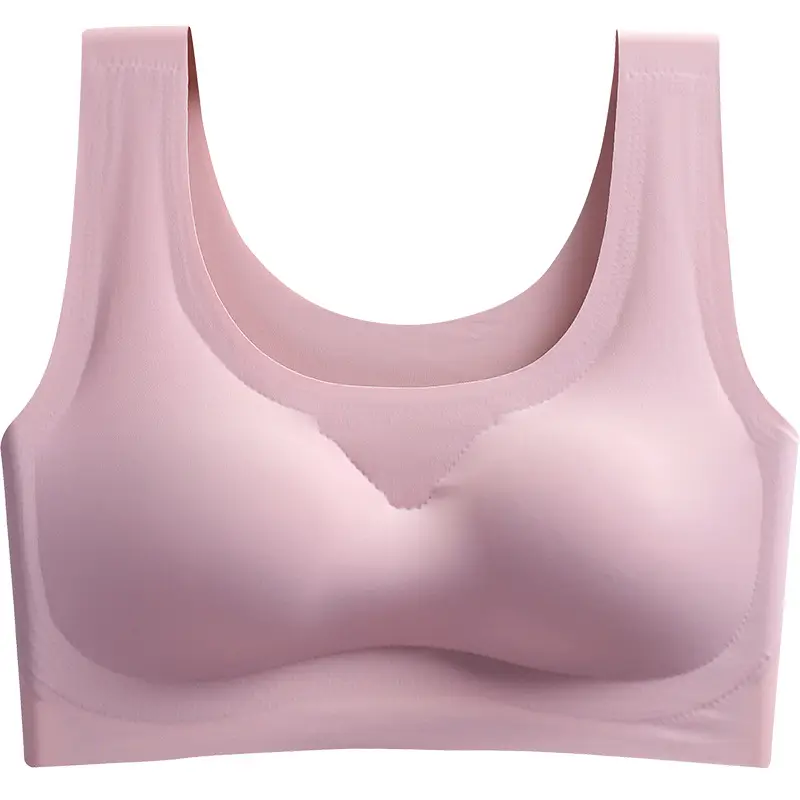 Factory Direct Sales Safety Seamless Push-Up Underwear Sports Yoga Vest No Rims Ice Silk Zero Restraint Sleep Bra