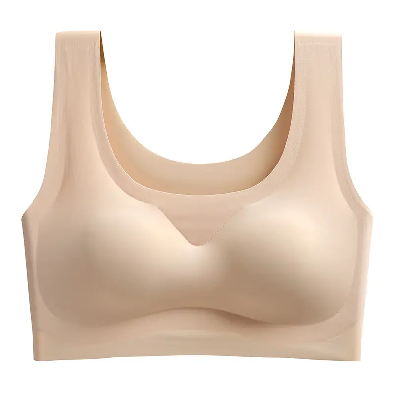 Factory Direct Sales Safety Seamless Push-Up Underwear Sports Yoga Vest No Rims Ice Silk Zero Restraint Sleep Bra