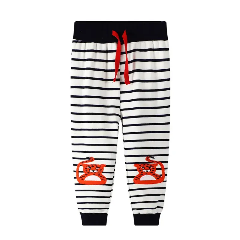 Kids Striped Knee Pads Pants Set 2025 Spring - Image 6