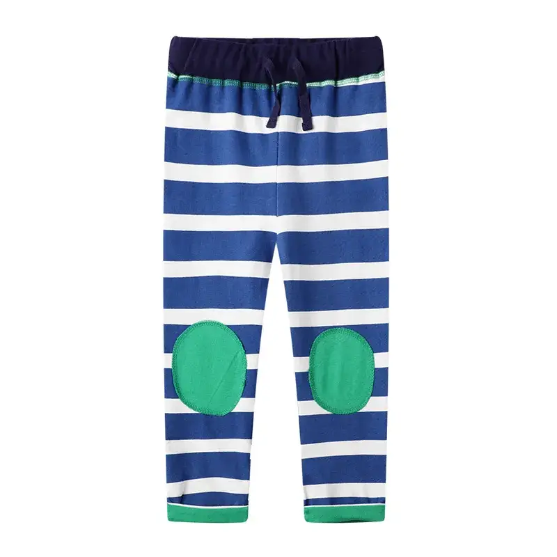 Kids Striped Knee Pads Pants Set 2025 Spring - Image 7