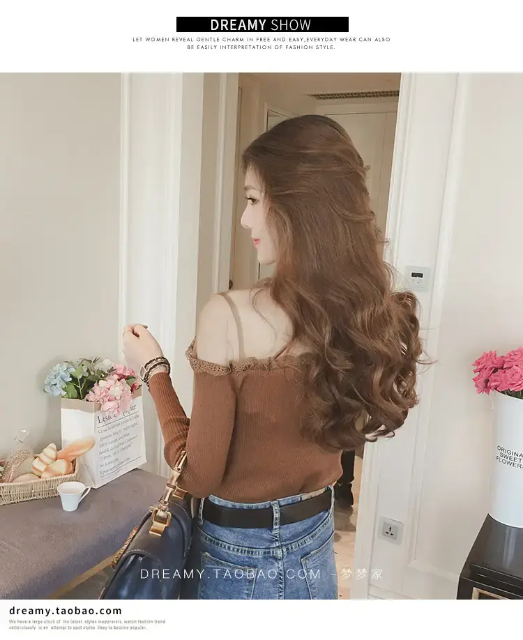 Women Long Sleeve Lace Top White Spinning — feature 11