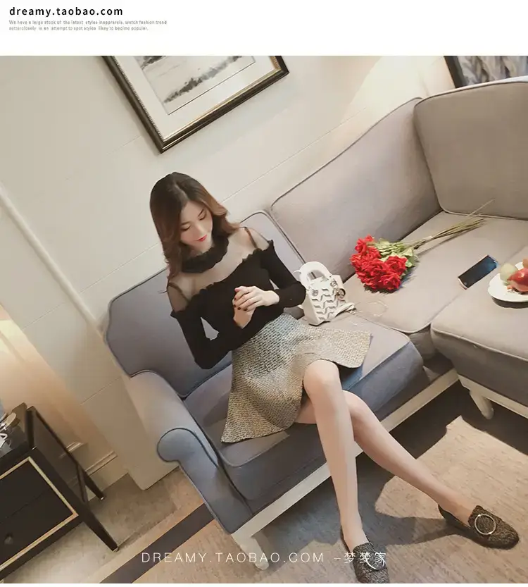 Women Long Sleeve Lace Top White Spinning — feature 34