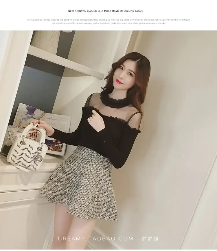 Women Long Sleeve Lace Top White Spinning — feature 36