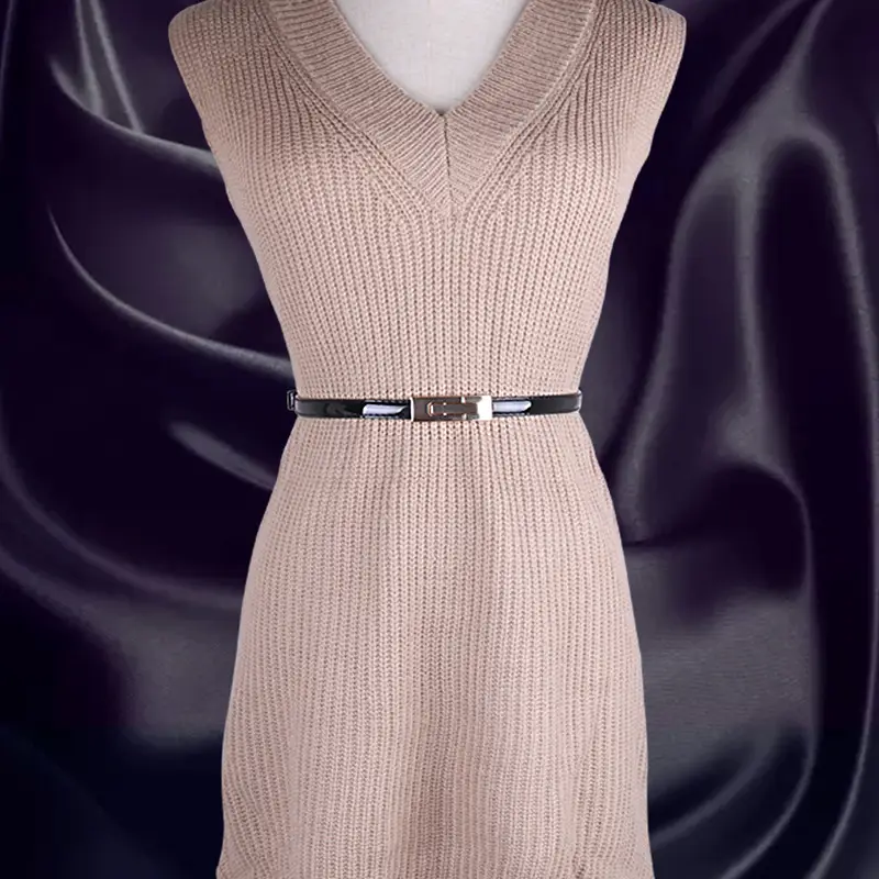 Red Adjustable Buckle Belt for Women - Image 8
