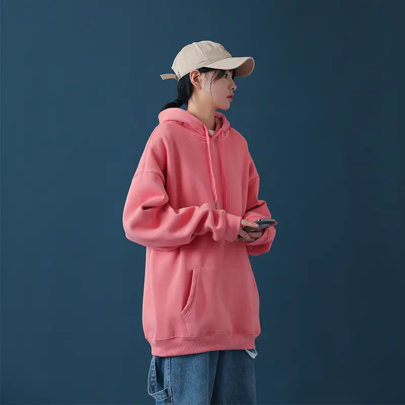 Purple Fleece Hoodie Women Large Winter Sweatshirt - Image 17
