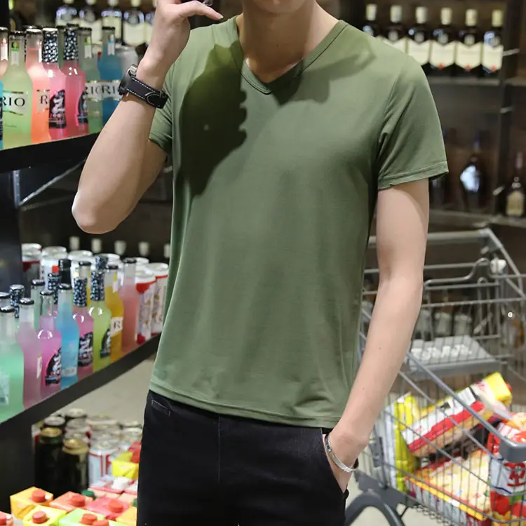 Men's Grey Long Sleeve T-Shirt Slim Fit 2018 Winter - Image 7
