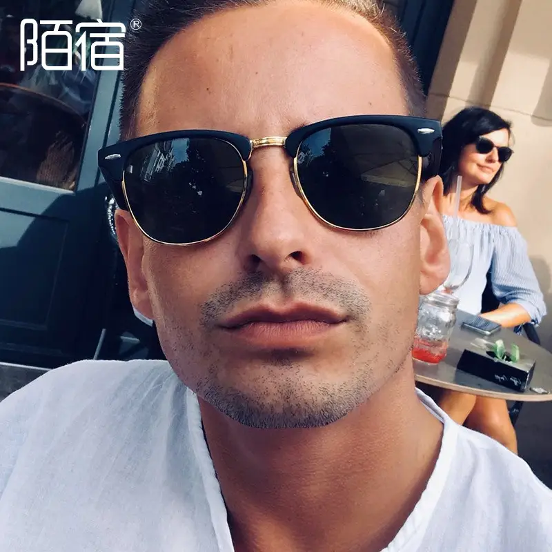 Polarized Sunglasses Black Gold Anti-UV Men Women