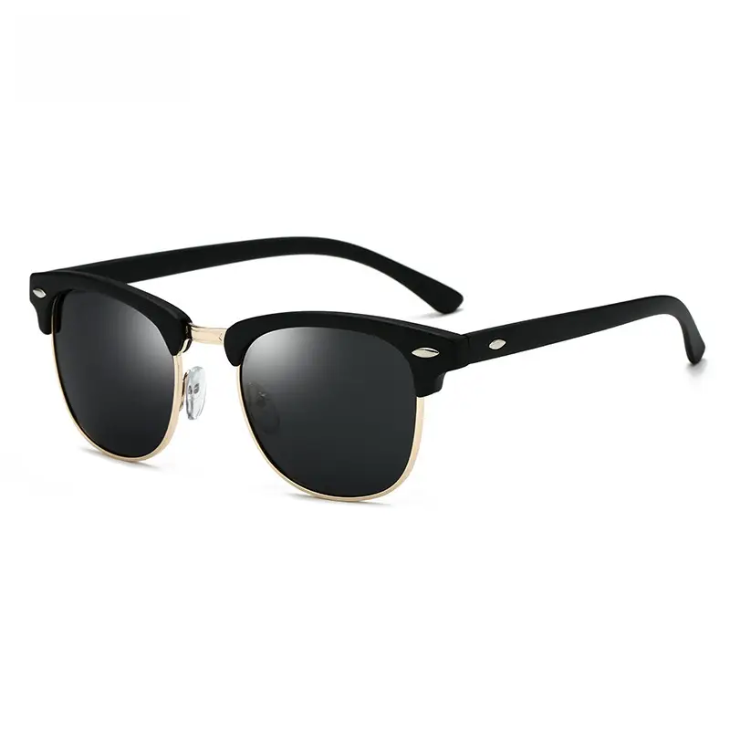 Polarized Sunglasses Black Gold Anti-UV Men Women