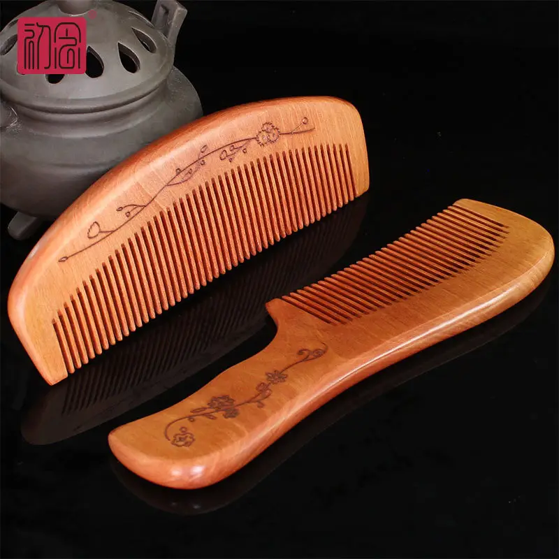 Peach Wood Hair Comb with Sandalwood Massage - Image 14