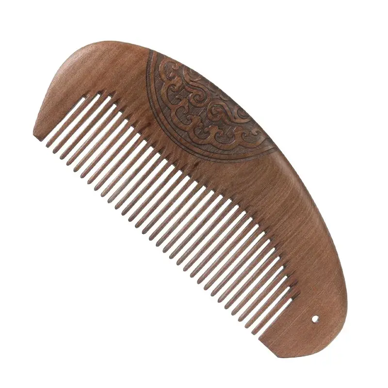 Peach Wood Hair Comb with Sandalwood Massage - Image 17