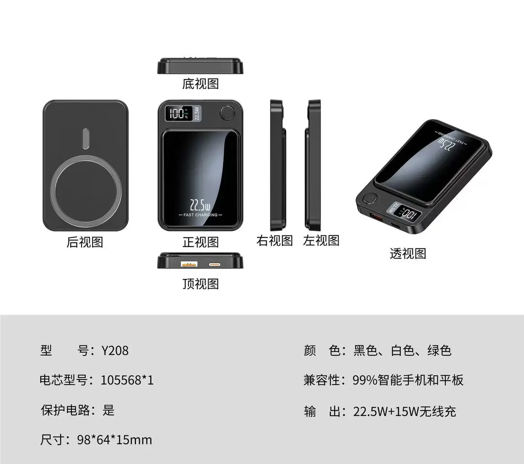 Magsafe Magnetic Power Bank Fast Charging 20000 Mah Compact Portable Wireless Charging Mobile Power Supply Customized — feature 22