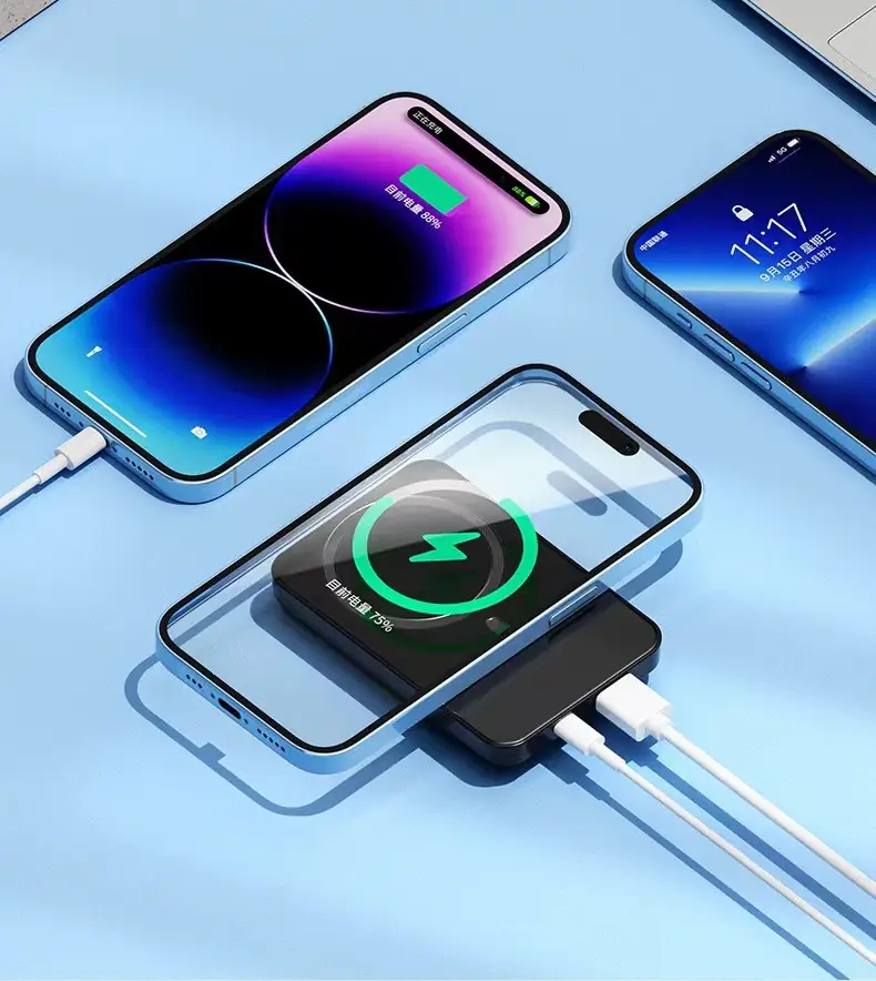 Magsafe Magnetic Power Bank Fast Charging 20000 Mah Compact Portable Wireless Charging Mobile Power Supply Customized — feature 6