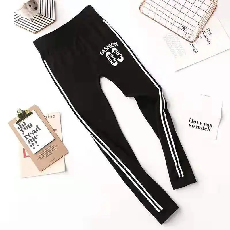 Korean Style Letter Pants Large Size Modal Leggings - Image 4