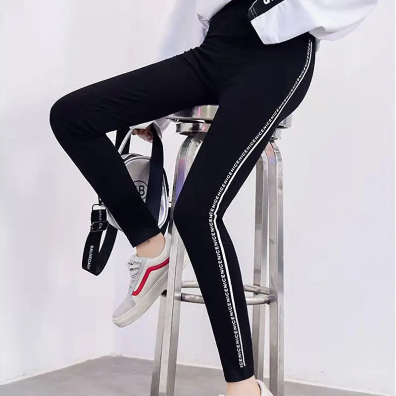 Korean Style Letter Pants Large Size Modal Leggings - Image 7
