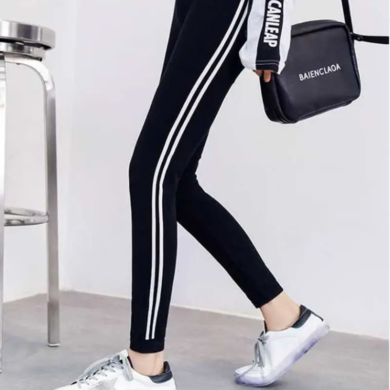 Korean Style Letter Pants Large Size Modal Leggings - Image 8