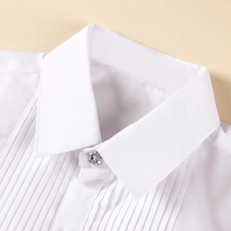 White Shirt for Boys Girls School Uniform Performance Dress