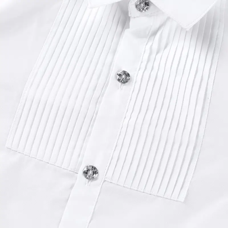 White Shirt for Boys Girls School Uniform Performance Dress