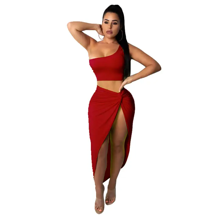 Women's Pink Pleated Skirt Set Large Size - Image 2