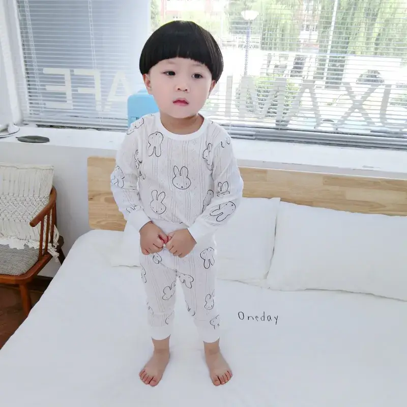Kids Cotton Pajamas Set for Boys Girls Spring Autumn - Image 5