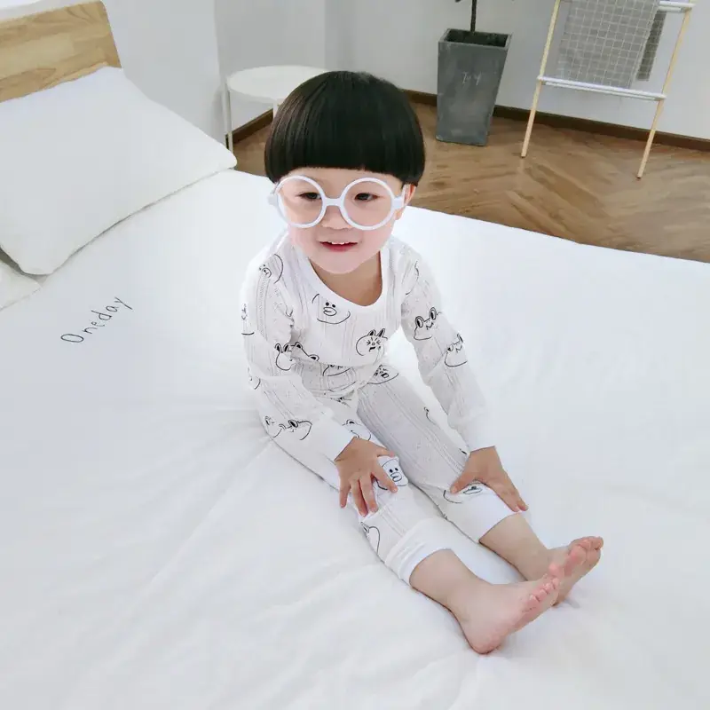 Kids Cotton Pajamas Set for Boys Girls Spring Autumn - Image 2