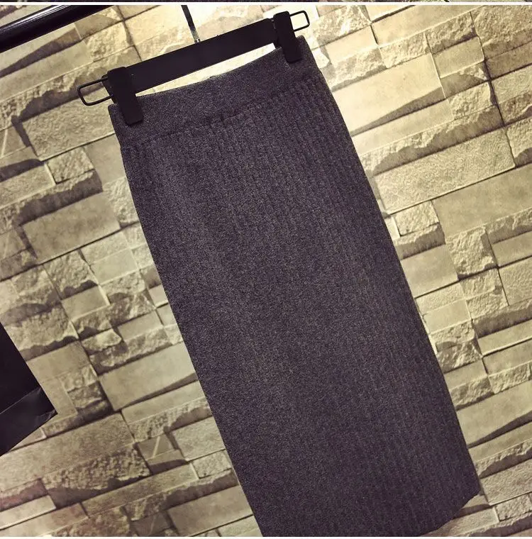 Korean Style Slimming Split Knitted Skirt Set of 4 — feature 10