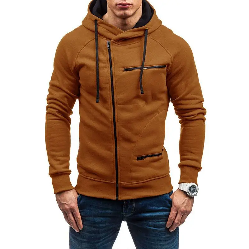 New Men's Full-Zip Hoodie Red with Black Trim - Image 3