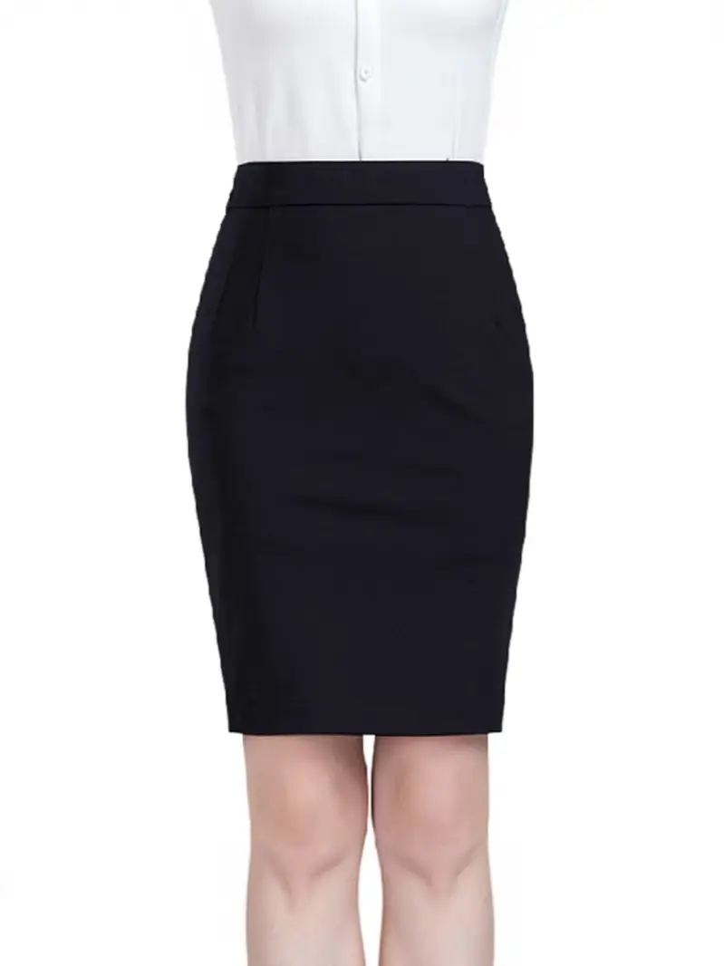 2025 Spring Hip Skirt Black White Slim Fit