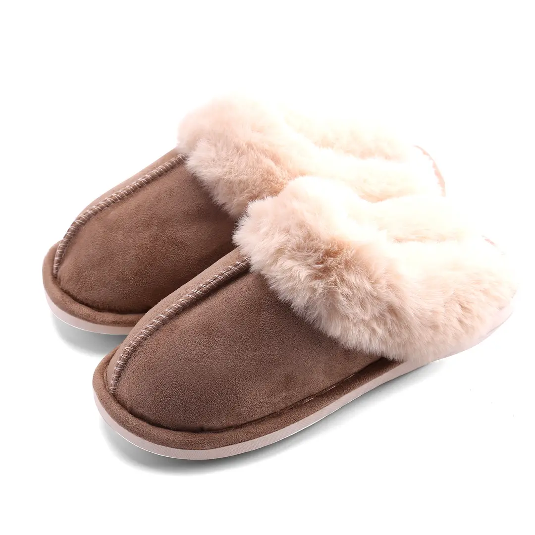 Cross-border e-commerce Amazon Mao Mouth Home Slippers Men's and Women's Indoor and Outdoor Warm Slippers Cotton Slippers Spot