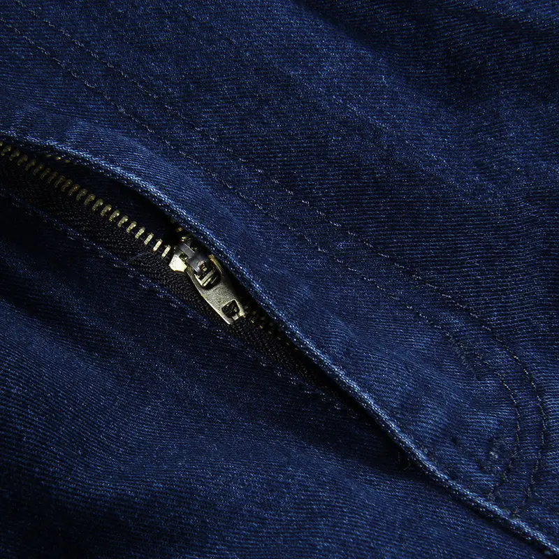 Thin Blue Elastic Waist Denim Pants for Men