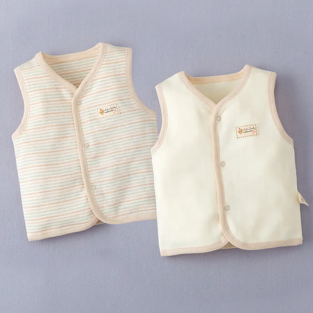 New Baby Striped Cotton Vest for Boys Girls Spring Autumn - Image 7